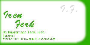 iren ferk business card